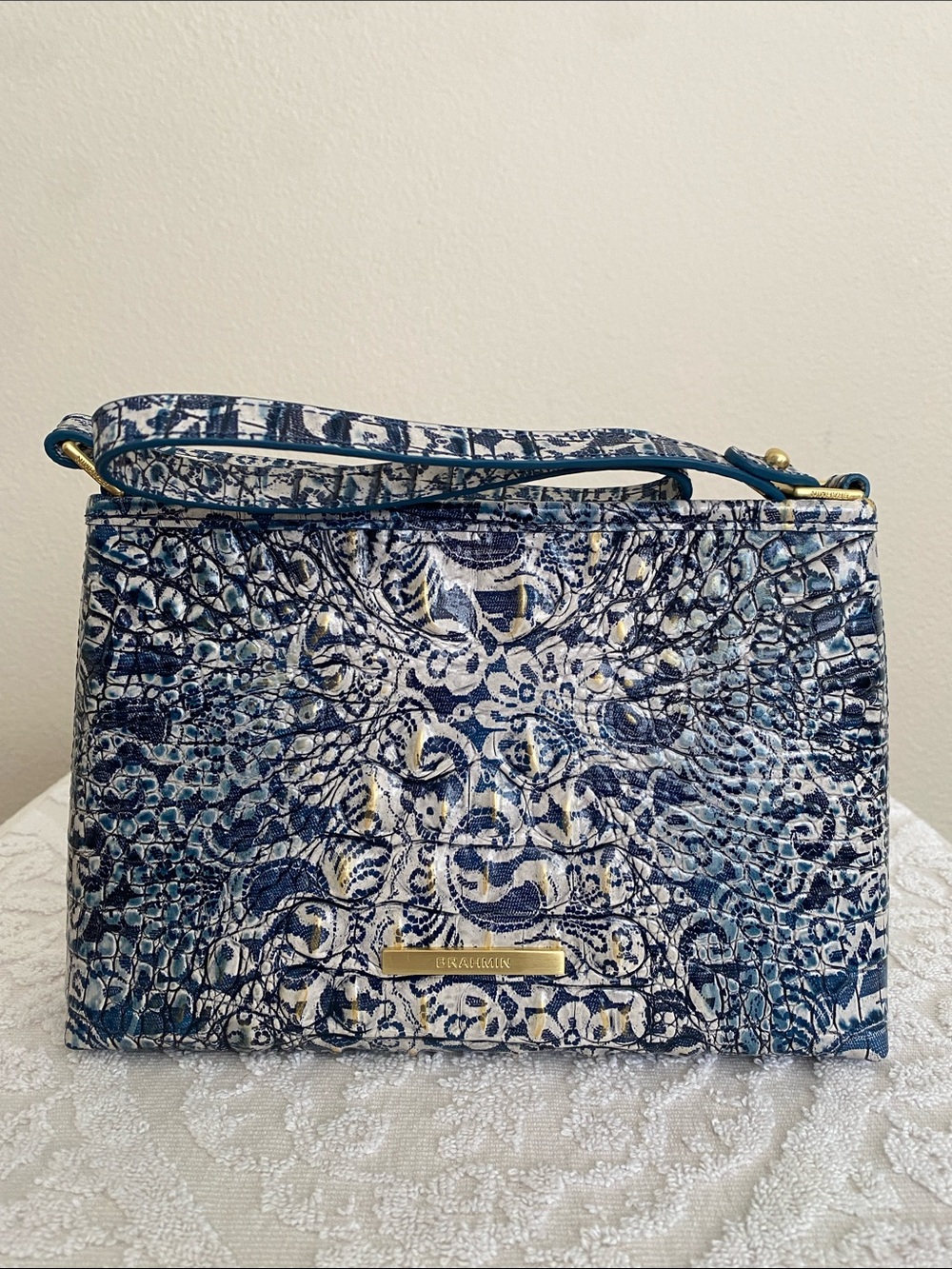 Brahmin Blue Filigree Lorelei